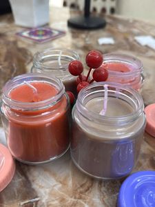 Glass Jar Scented Candles Pack Of 4pc