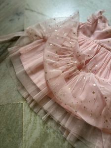 Pink &amp; Gold Star Tulle Dress