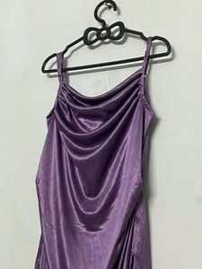 Silky Lavender Bodycon Slip Dress