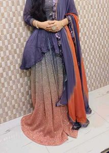 Lehnga With Up -Down Top
