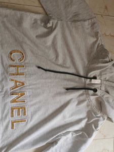 Grey &#34;Chanel&#34; Hoodie