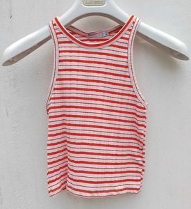 Red Stripped Tank Top.