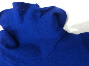 Blue Ruffle Sleeve Top