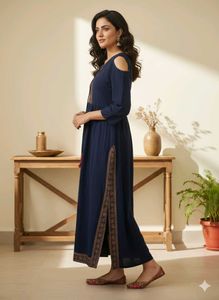 Elegant Navy Blue Kurta
