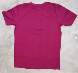 Brand New Pure Cotton Maroon Printed Men&#39;s T-shirt
