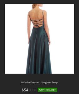 B.darlin Bottle Green Spaghetti Strap Dress.