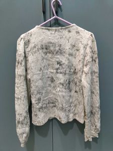 Elegant Patterned Button-Up top