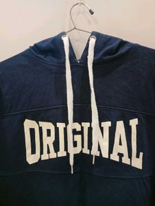 Navy Cropped &#34;Original&#34; Hoodie