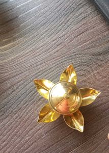 Golden colour Flower Shape kumkum holder