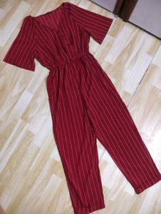 Striped Jumpsuit - Retro Style