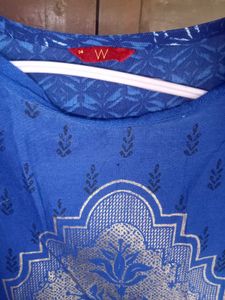Blue Floral Print Kurti