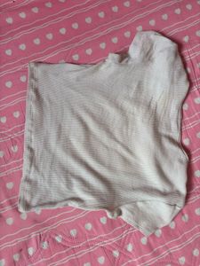 White Ribbed T-Shirt