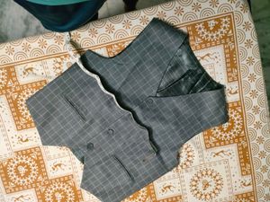 Gray Checkered Blazer