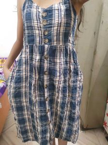 Blue Plaid Sundress ❤️😘