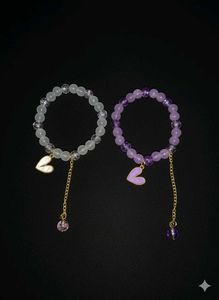 2-Beaded Heart Bracelets