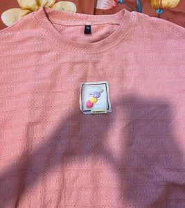 Pink short sleeve top