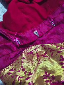 Pink &amp; Gold Saree Blouse