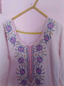 Floral Embroidered Kurta and plazo