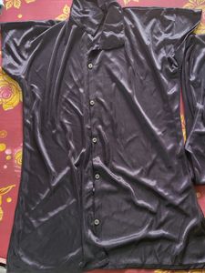 Black Shirt Pyjama Night Suit