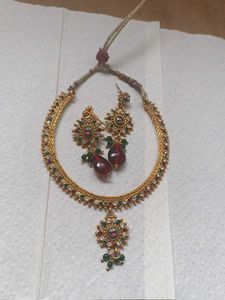 Choker With Earrings Anti Tarnish
