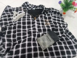 Checked Black And White Maxi