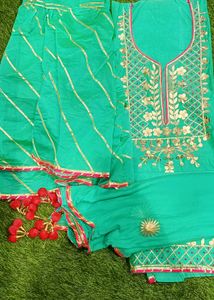 Semi stitched Sharara Suit With Freebies