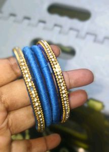 Blue Silk Thread Bangles