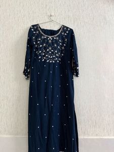Elegant Navy Blue Kurta set