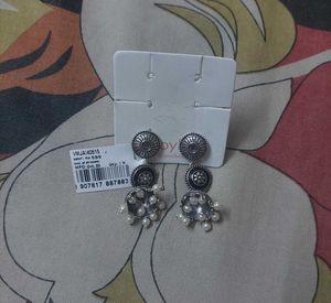 Voylla silver-toned Jhumka Earrings