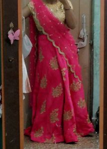 Lehanga Blouse Bottm Dupata  With Cancan