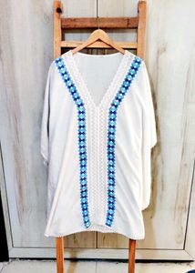 Embroidered Kaftan Top Size-48+