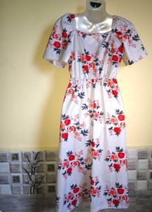 Floral Print Midi Dress