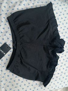 Shein Black Ruffle Shorts
