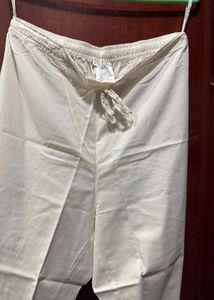 Biba Off White Cotton Ethnic Pants