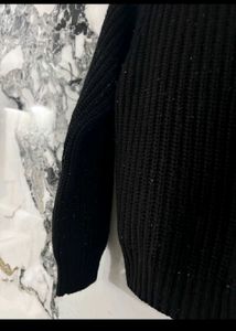 Sweater, knitted black for women