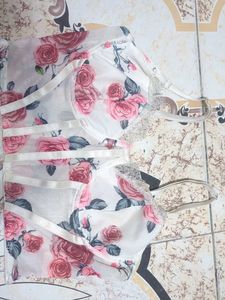Lace Up Mesh Cami Top