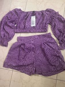 Purple Print Two-Piece Set