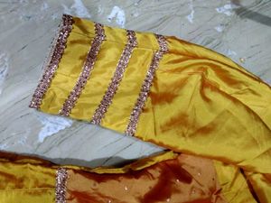 Embellished Yellow &amp; Orange Top