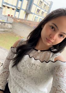 White Korean Style Cold Shoulder Top