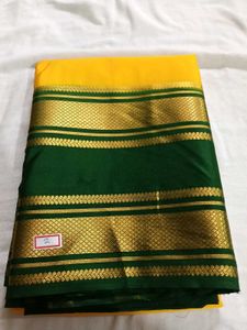 Yellow & Green Saree