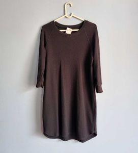 UNIQLO WAFFLE BLACK DRESS NEW W TAG