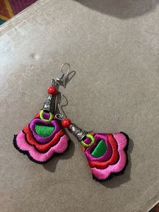 Nepali Fabric Made Earring..