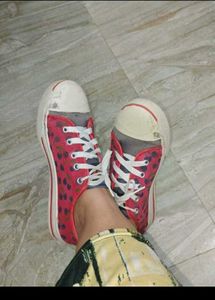 Cute Cherry Print Sneakers