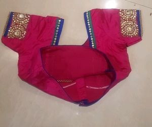 Hot Pink Kundan Work 36 Bust Blouse