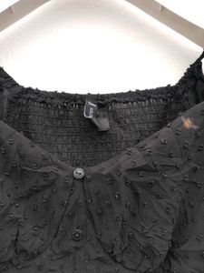 Black Full Sleeve Branded Top.