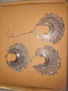 Oxidised Silver Maangtika&amp; Free Earrings