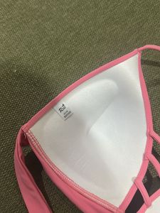 Pink Halter Bikini Top