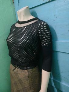 Beaded See Through Top