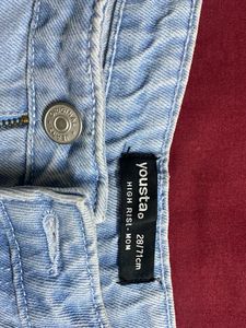 New yousta blue washed mom jeans