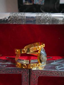 Beautiful Gemstone Gold Cuff Bracelets